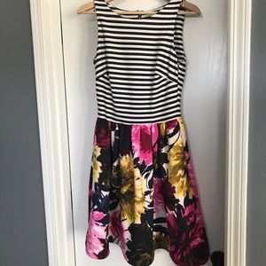 Taylor striped & floral dress